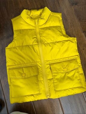 Old Navy Yellow Quilted Puffer Vest